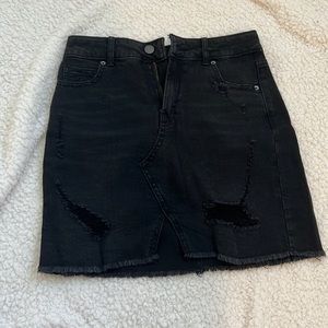 black Jean skirt